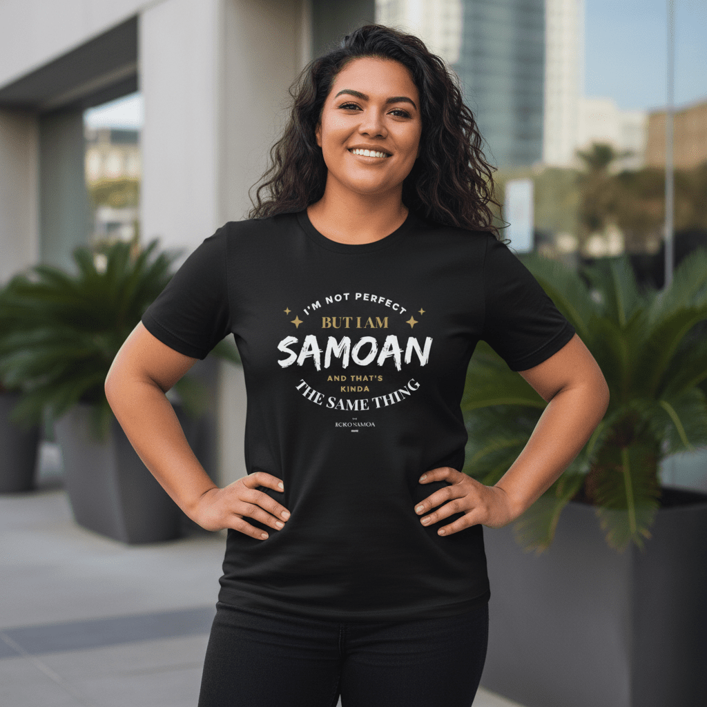 Soft Unisex Tee - Not Perfect But Samoan - Personalised - AU/NZ - The Koko Samoa