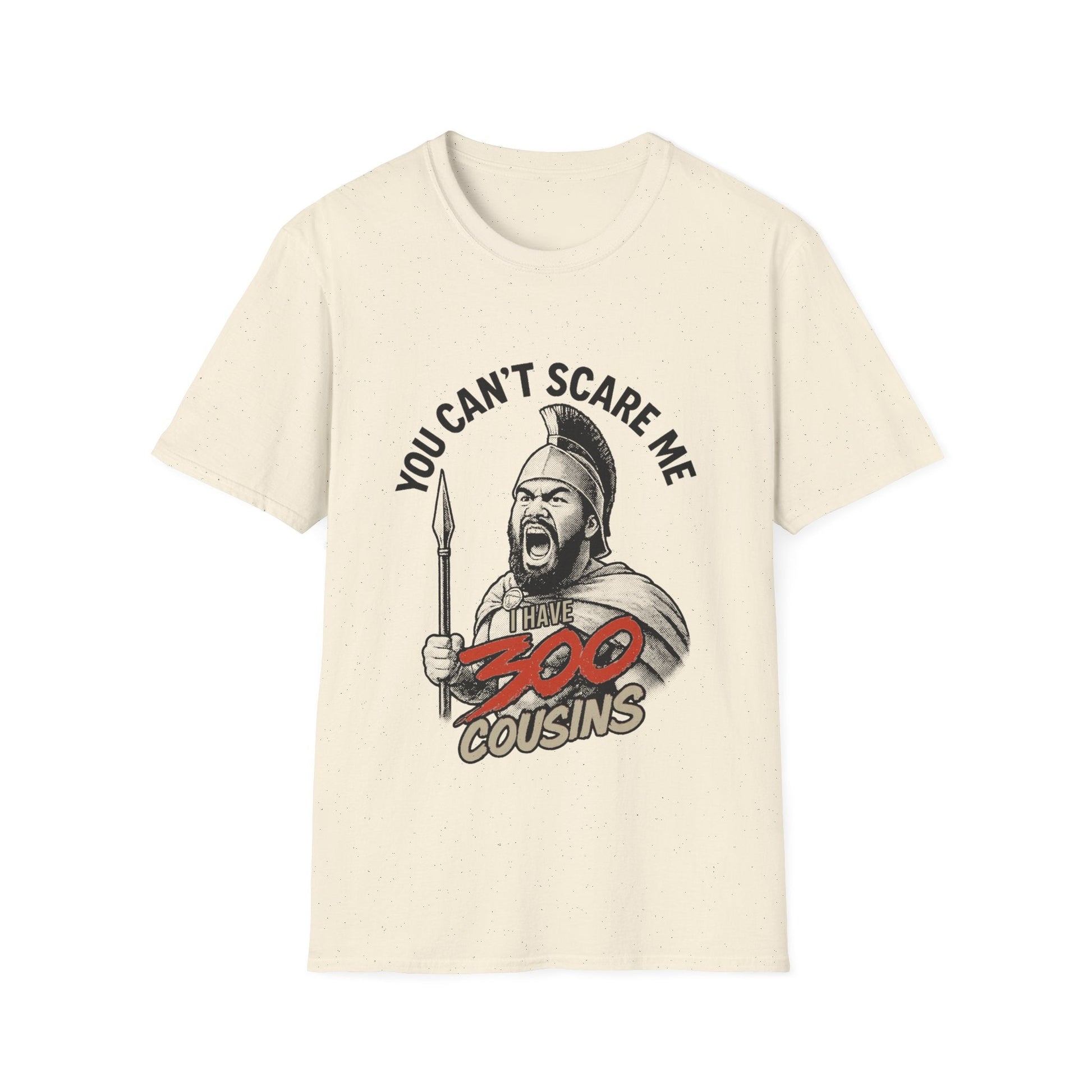 Light blue unisex soft tee from The Print Bar featuring the 300 Cousins design, casual fit, perfect for everyday wear.