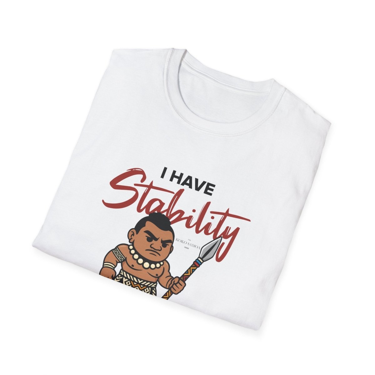 Light blue unisex soft tee from The Print Bar featuring personalized Stability design, perfect for casual wear in AU and NZ.