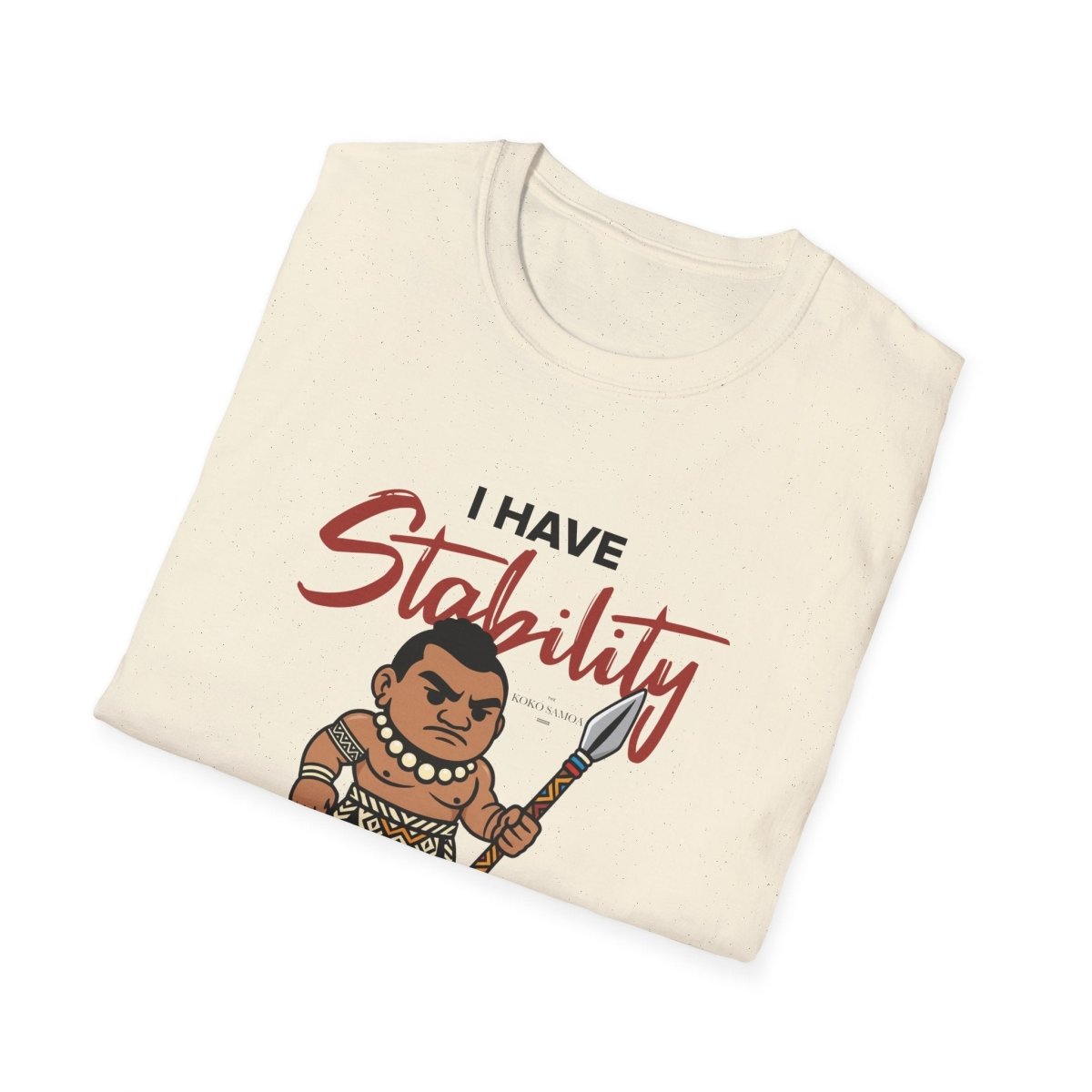 Light blue unisex soft tee by The Print Bar featuring personalized Stability design, ideal for AU and NZ casual wear.