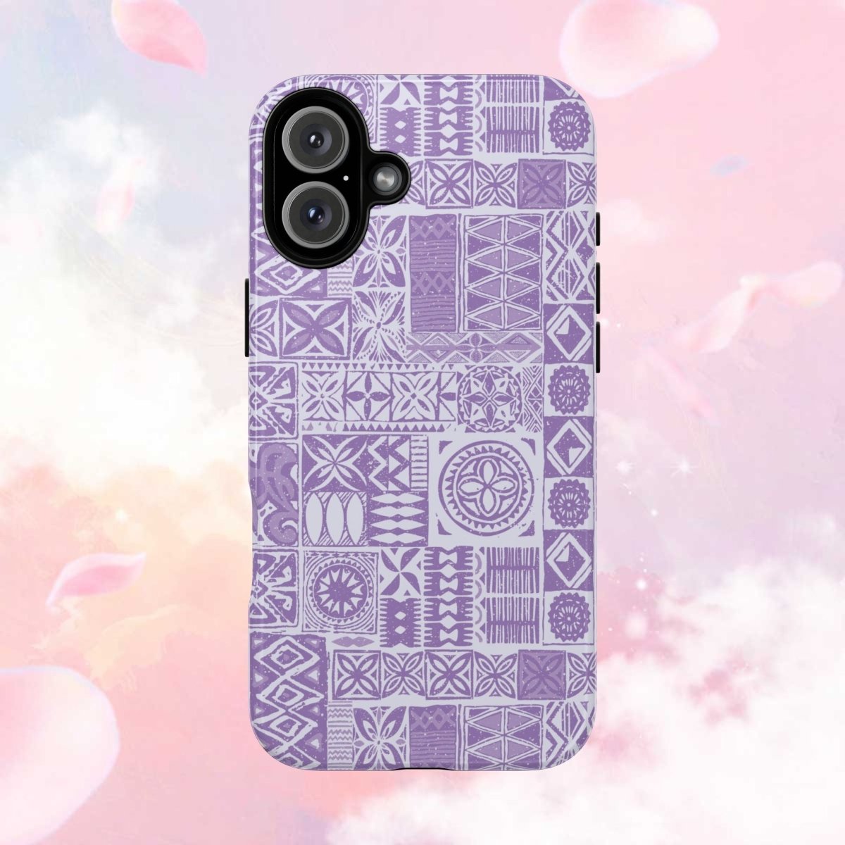 Lavender Elei tough phone case for iPhone 17, glossy finish, durable protective cover, designed for AU, NZ, and USA markets.