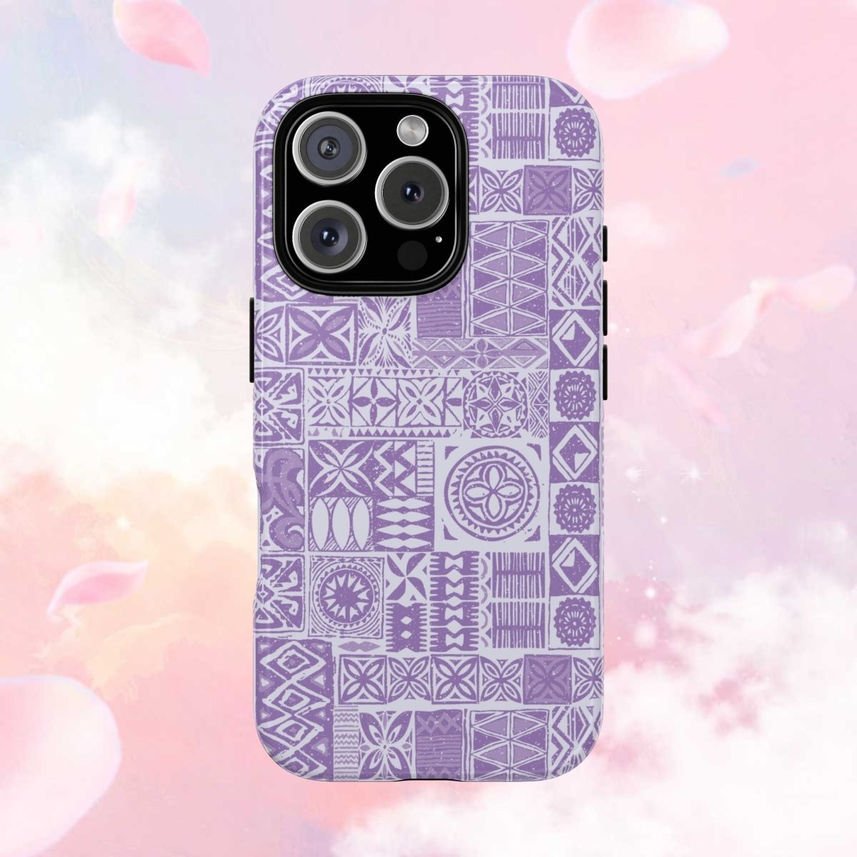 Lavender Elei tough phone case for iPhone 17, glossy finish, durable protective cover for AU, NZ, and USA markets.