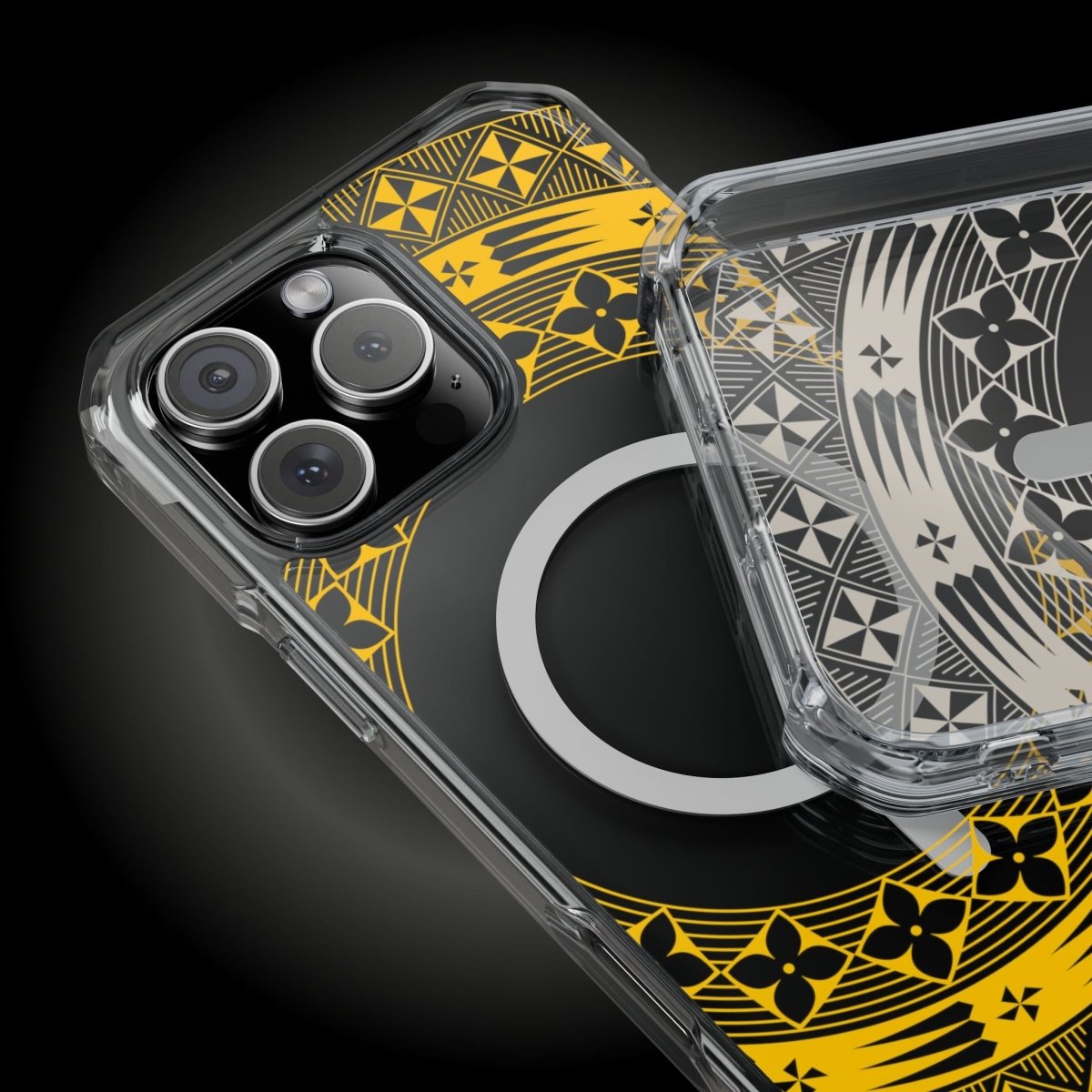 MagSafe clear case for iPhone 16 in Tongan Yellow, transparent protective phone cover with MagSafe compatibility