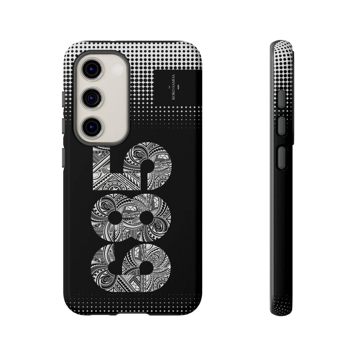 WOYC Tough Phone Case 685 for AU/NZ/USA, durable protective cover with tropical Koko Samoa design for iPhone or Android.