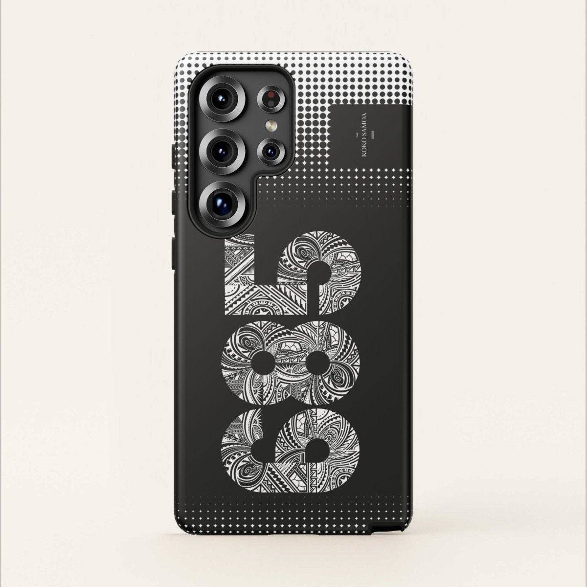 WOYC Tough Phone Case 685 for AU/NZ/USA, durable protective cover with tropical Samoa design for iPhone or Android devices.