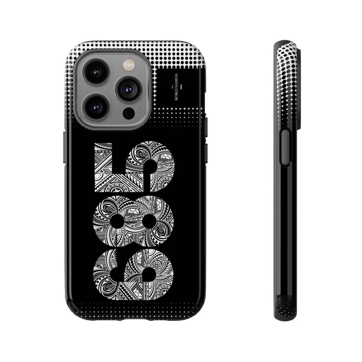 Tough Phone Case 685 for AU/NZ/USA fits iPhone with rugged design and tropical Koko Samoa pattern.