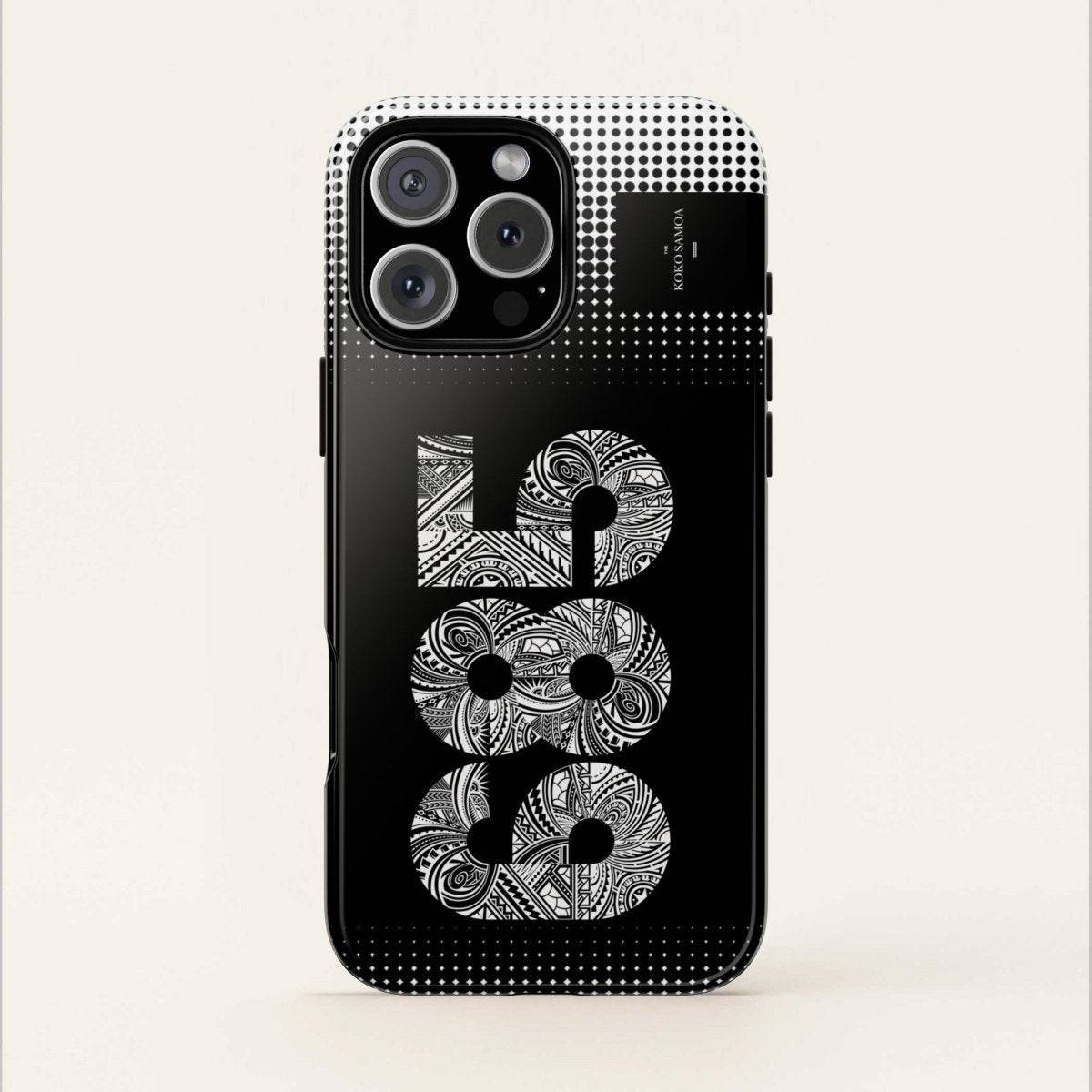 WOYC Tough Phone Case 685 for AU/NZ/USA designed with a vibrant Koko Samoa pattern, durable protective cover for smartphones.