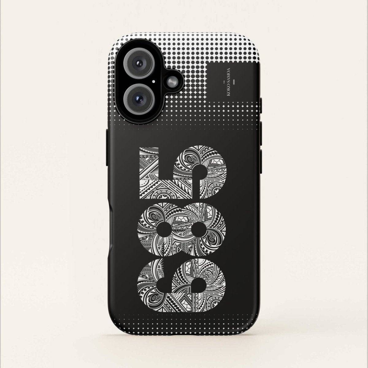 WOYC Tough Phone Case 685 for AU/NZ/USA, durable protective case with tropical Samoa design for smartphones.