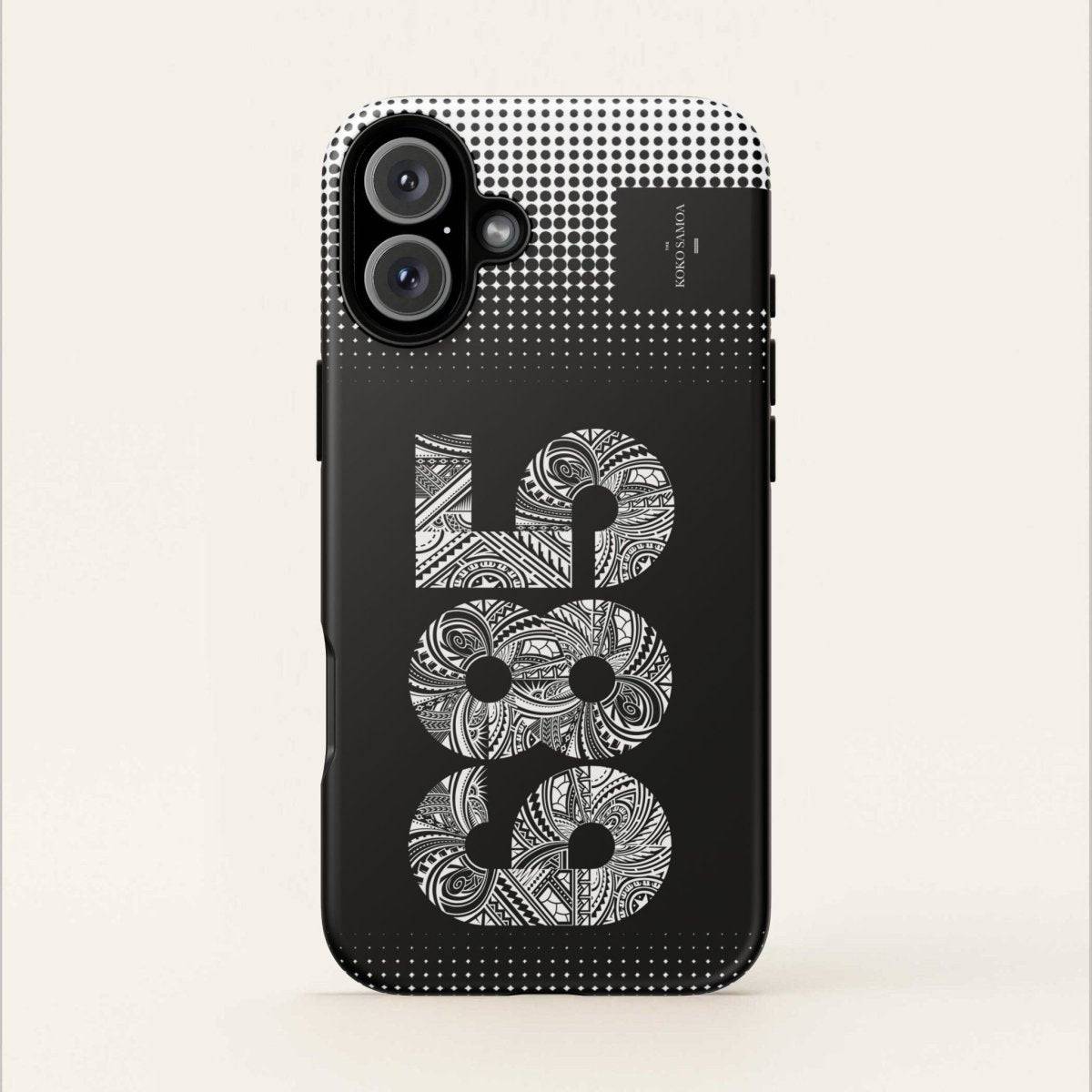 WOYC Tough Phone Case 685 for AU/NZ/USA, rugged protective phone case with tropical Koko Samoa design, durable and stylish.