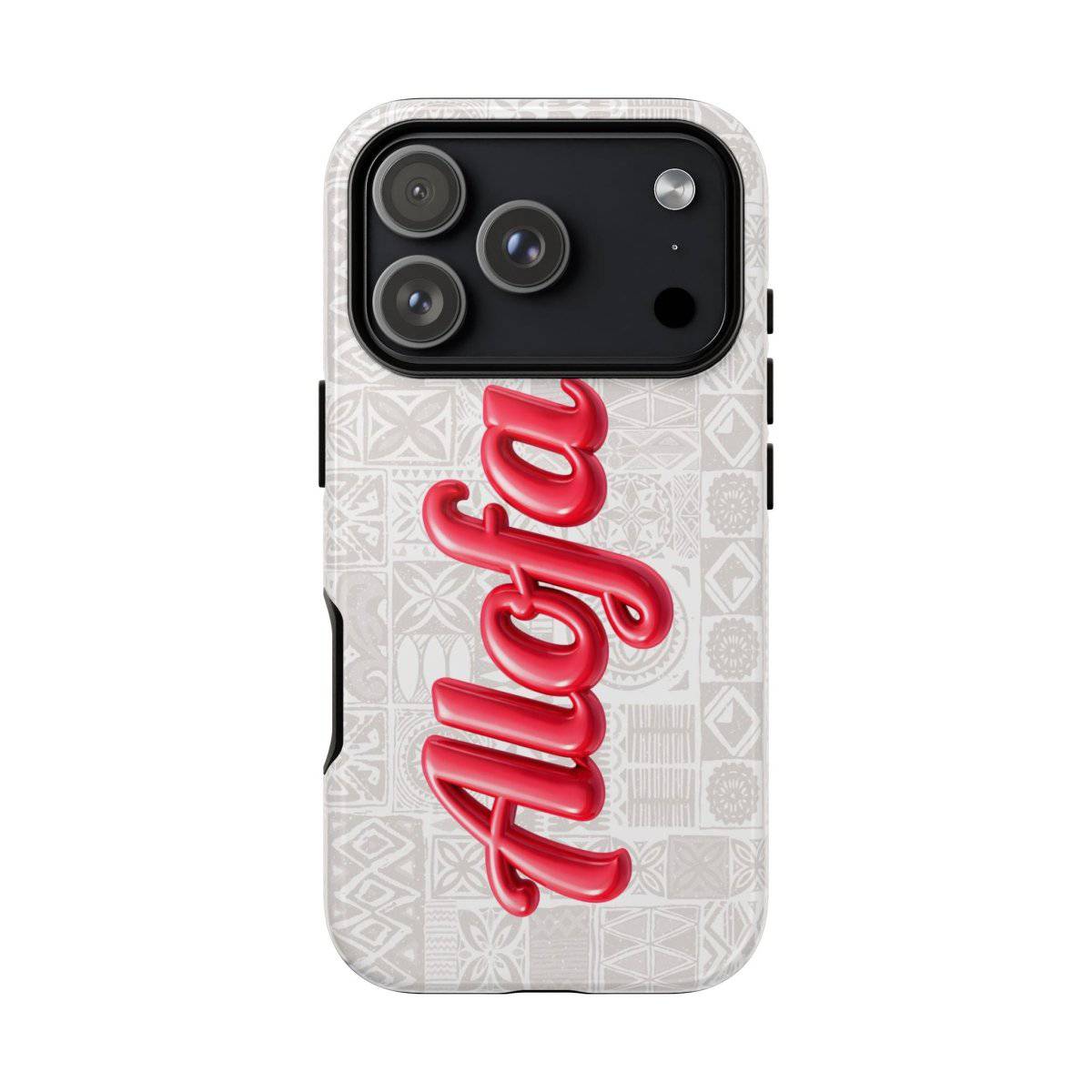 WOYC Alofa Tough Phone Case for AU/NZ/USA features durable design with Koko Samoa pattern for iPhone and Android devices.