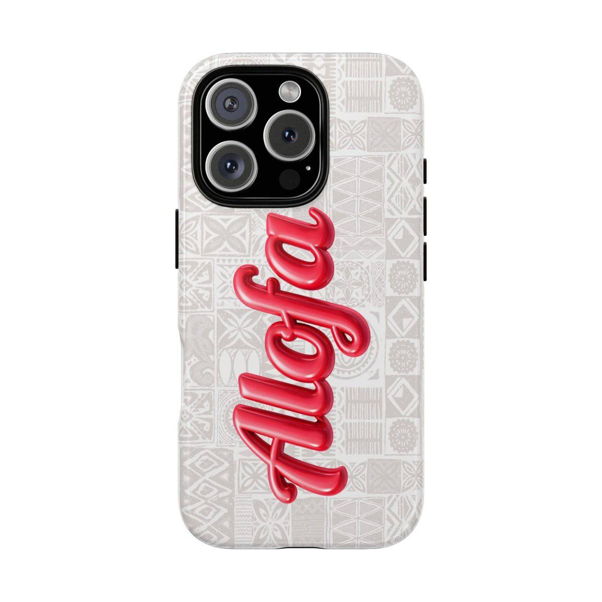 WOYC Tough Phone Case Alofa with Koko Samoa design for AU/NZ/USA, durable protective phone case featuring vibrant island artwork.