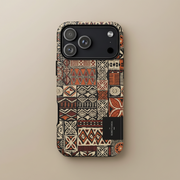 Printify Tough Phone Case with Elei design featuring Samoa Koko Samoa pattern on a durable protective phone case.