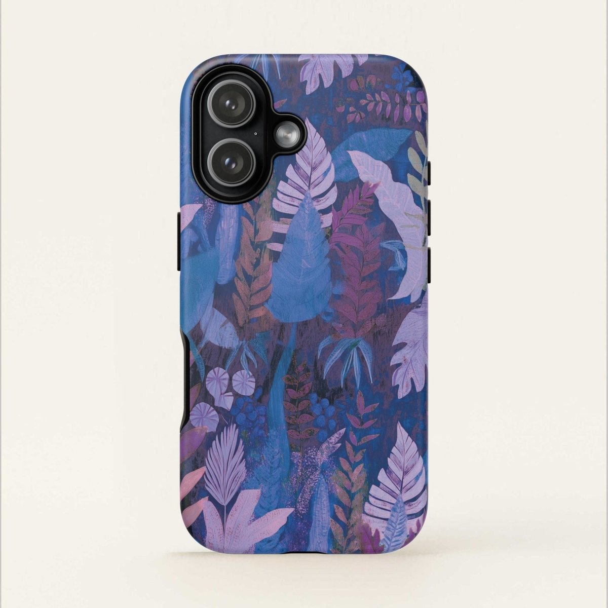 Lavender palms print tough phone case by Printify for AU, NZ, and USA, featuring durable protection and tropical design.