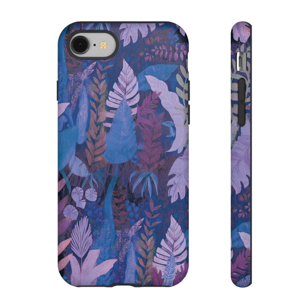 Lavender palms design tough phone case for AU/NZ/USA, durable protection for smartphones with botanical pattern.