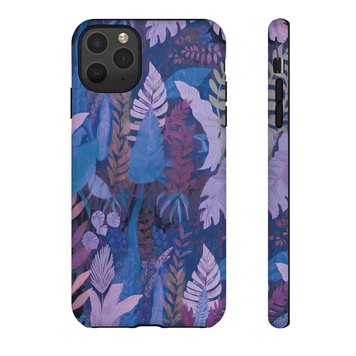 Durable lavender palms phone case for AU, NZ, and USA, designed to protect smartphones with stylish tropical print.