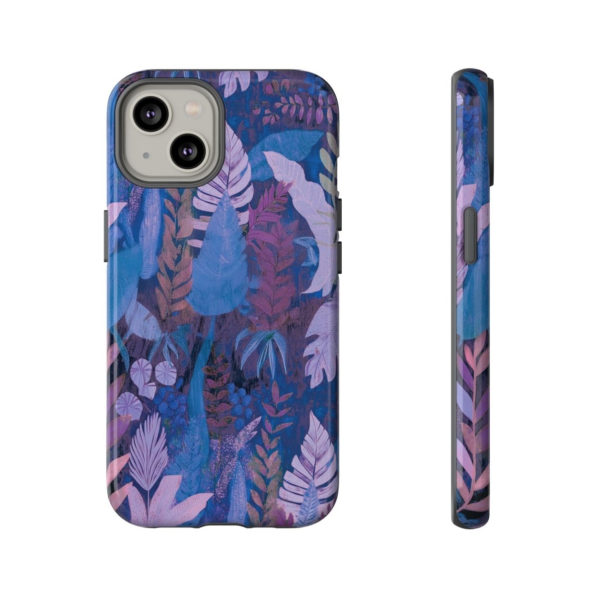 Durable lavender palms phone case by Printify for AU, NZ, and US, featuring a tropical palm design on a tough protective cover.