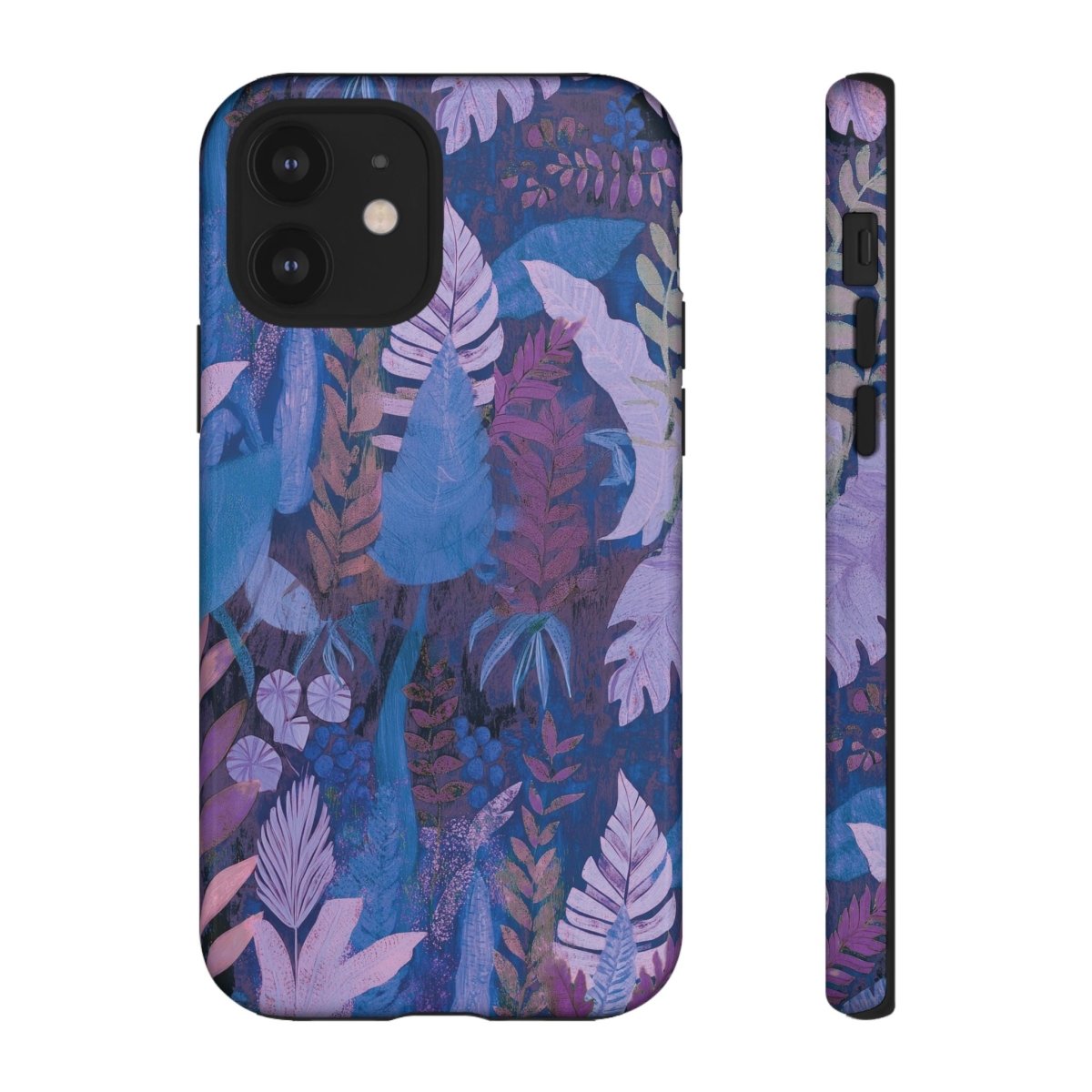 Lavender palms design tough phone case by Printify for AU/NZ/USA, durable protective cover with floral pattern for smartphones.