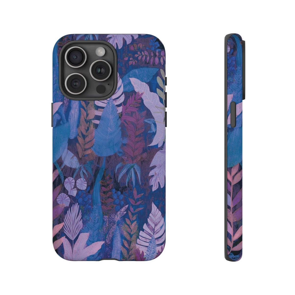 Lavender palms print tough phone case by Printify, designed for durability and style for AU, NZ, and US models.