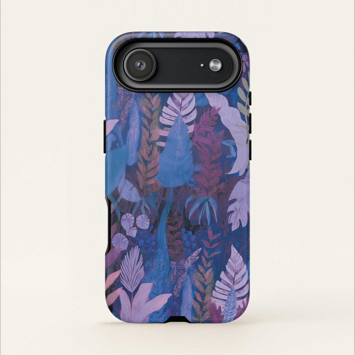 Lavender palms print tough phone case for durable protection, suitable for AU, NZ, and USA models, by Printify.