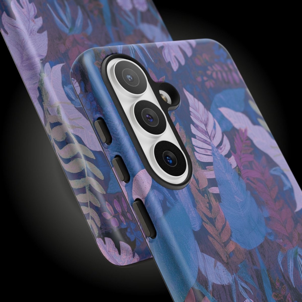 Printify Tough Phone Case with lavender palms design, durable protective cover for smartphones in AU/NZ/USA.