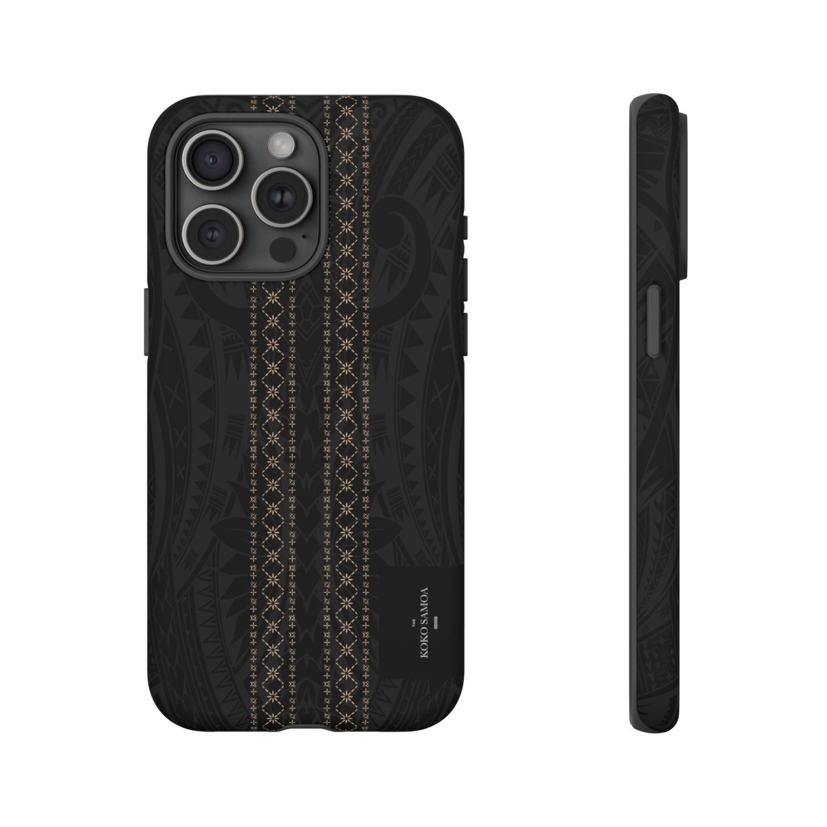 WOYC Tough Phone Case Malu design with Koko Samoa pattern, durable protective cover for smartphones in AU, NZ, and USA.