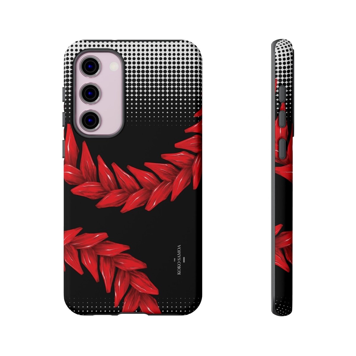 Printify Tough Phone Case featuring Ula Fala design, durable protective cover for smartphones with Polynesian artwork.