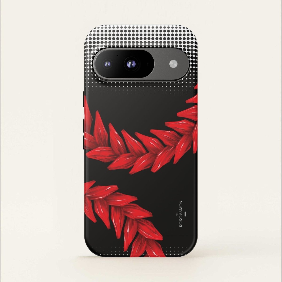 Durable Ula Fala tough phone case by Printify featuring Samoan-inspired design, suitable for AU, NZ, and USA models.