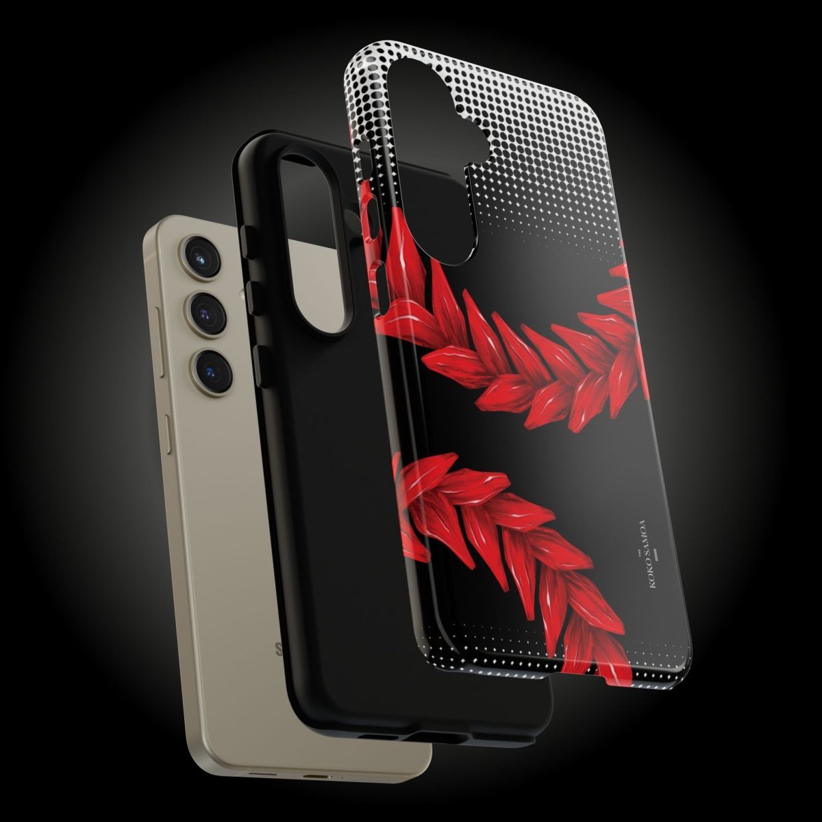 Printify Tough Phone Case featuring Ula Fala design, durable protective cover for smartphones in AU, NZ, and USA.