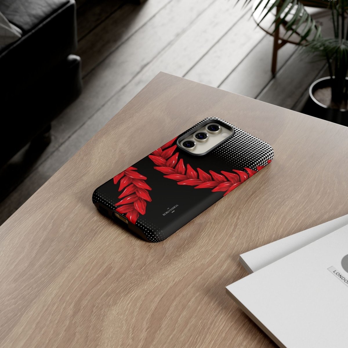 Printify Tough Phone Case with Ula Fala design, rugged protection for smartphones, featuring vibrant Samoa-inspired artwork.