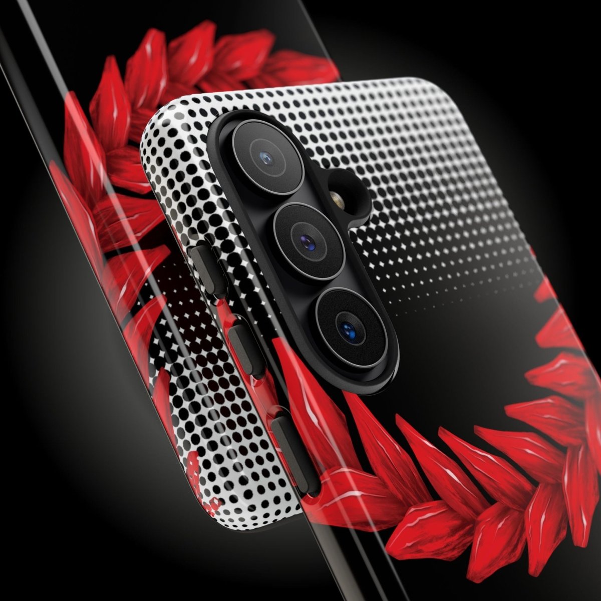 Printify Tough Phone Case featuring Ula Fala design, durable protective cover for smartphones with vibrant Polynesian artwork.