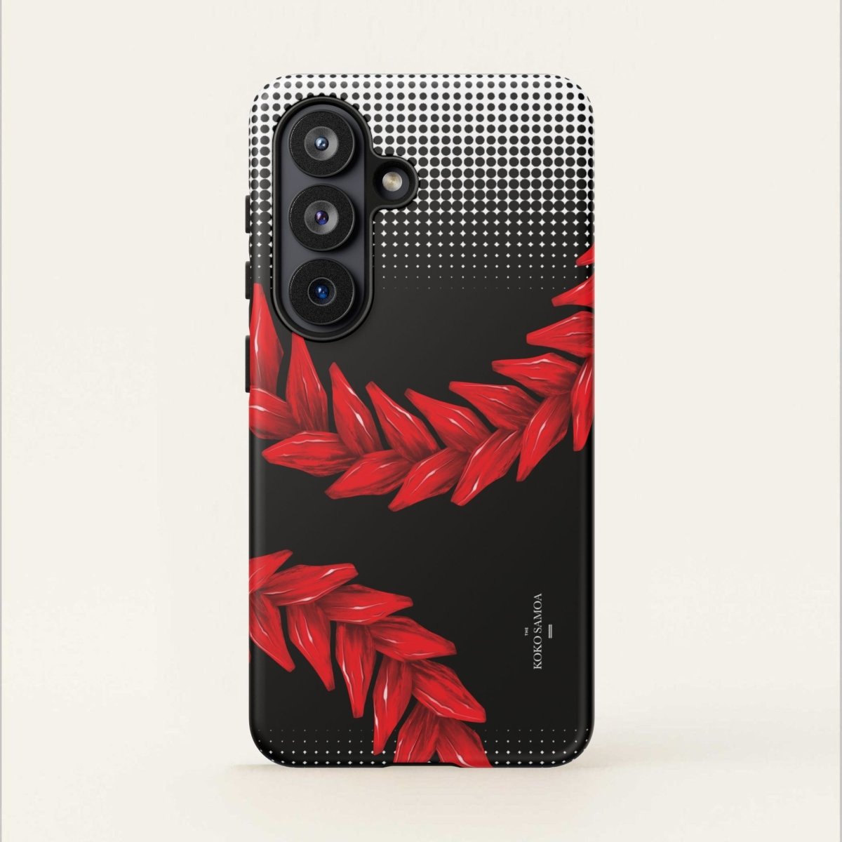 Printify Tough Phone Case featuring Ula Fala design, durable cover for smartphones with vibrant Polynesian artwork.