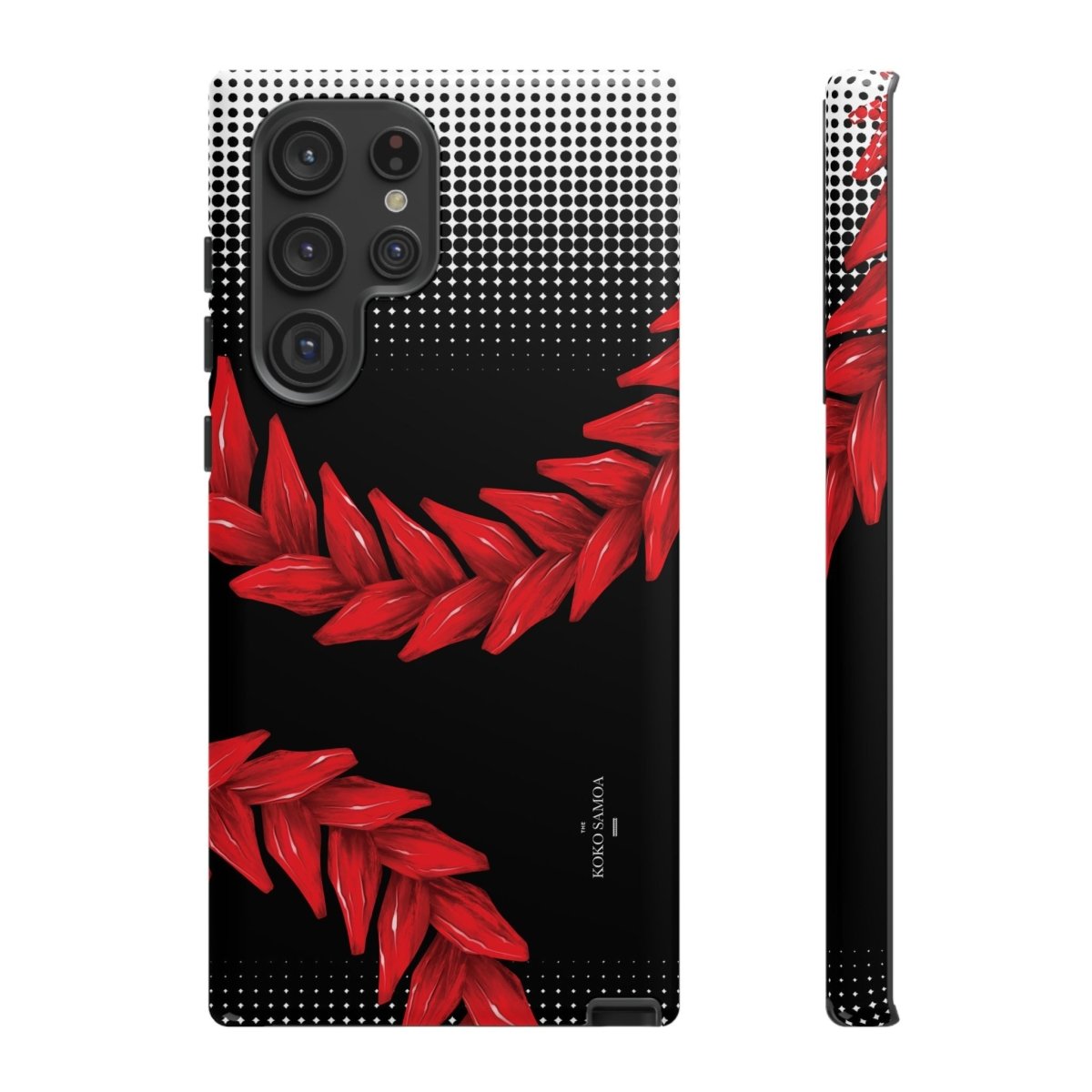 Printify Tough Phone Case featuring Ula Fala design, durable protective cover for smartphones with vibrant Polynesian artwork.