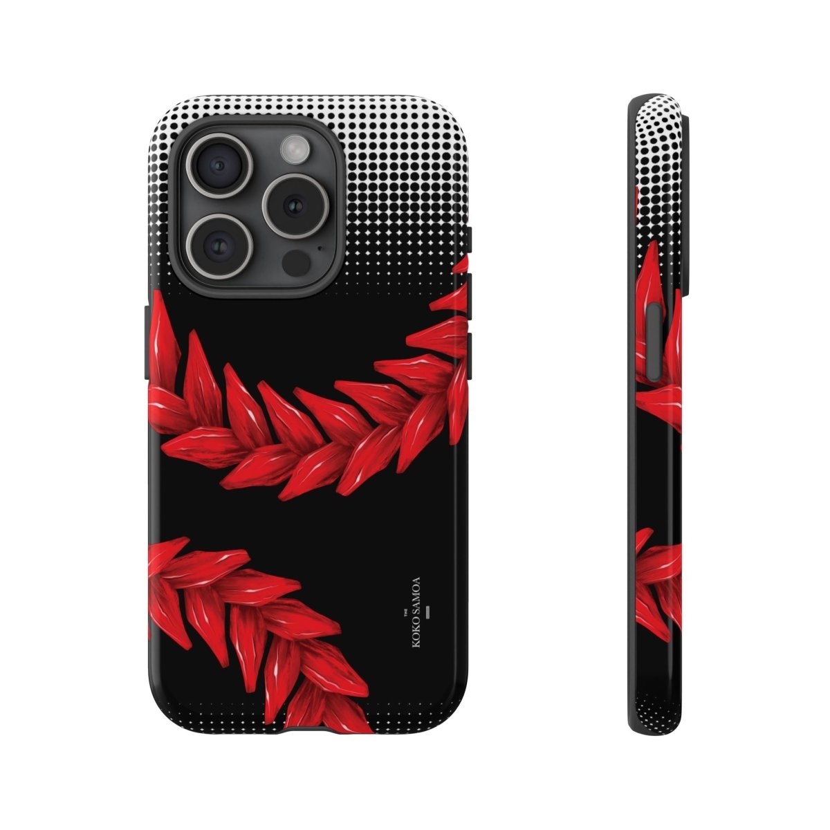 Printify Tough Phone Case featuring Ula Fala design, durable protective cover for smartphones with vibrant Polynesian artwork.