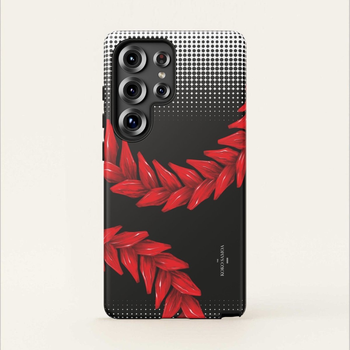 Printify Tough Phone Case featuring Ula Fala design, durable protective cover for smartphones with vibrant Polynesian artwork.