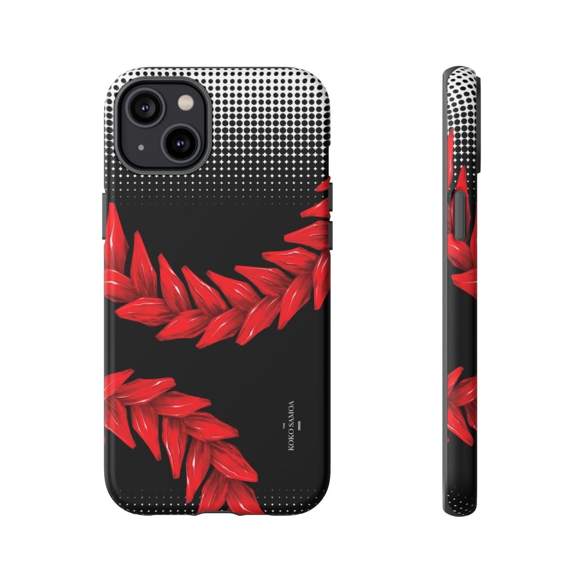 Printify Tough Phone Case featuring Ula Fala design, custom protective phone case for AU/NZ/USA with vibrant Samoan artwork.