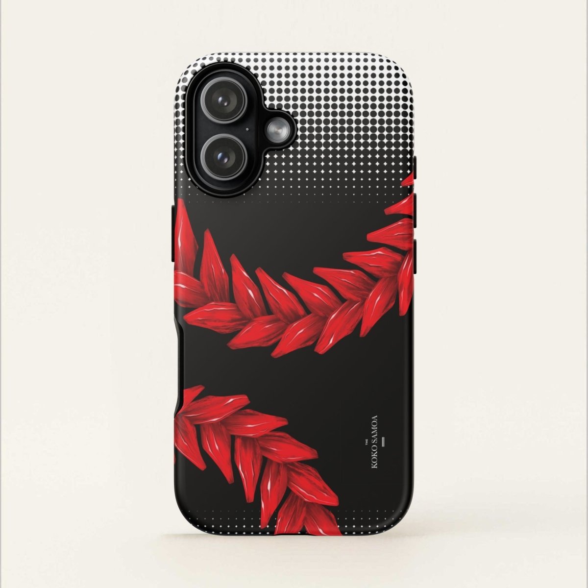 Printify Tough Phone Case featuring Ula Fala design, durable protective cover for smartphones with vibrant Samoa-inspired artwork