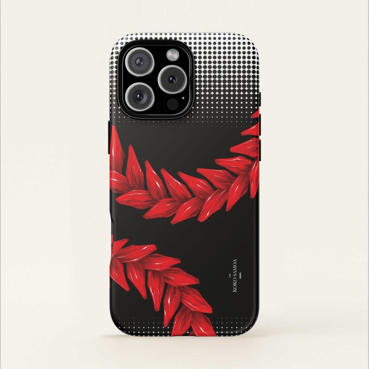 Printify Tough Phone Case with Ula Fala design for AU, NZ, and USA, featuring vibrant Polynesian artwork on a durable protective cover.
