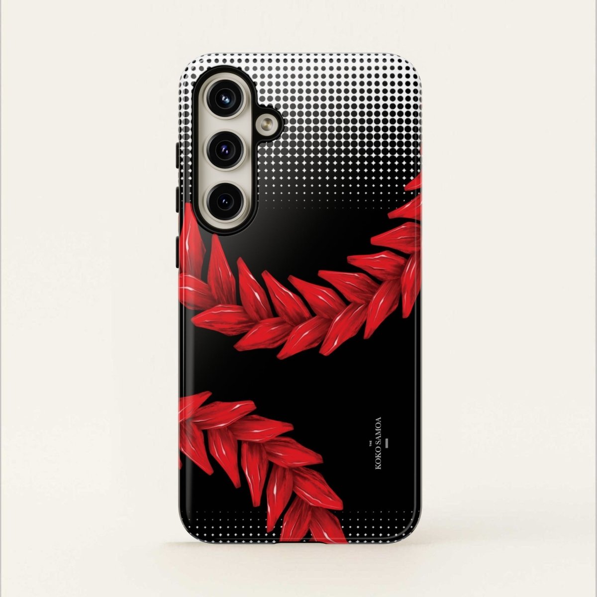Printify Tough Phone Case featuring Ula Fala design, durable protective cover for smartphones with vibrant Polynesian art.