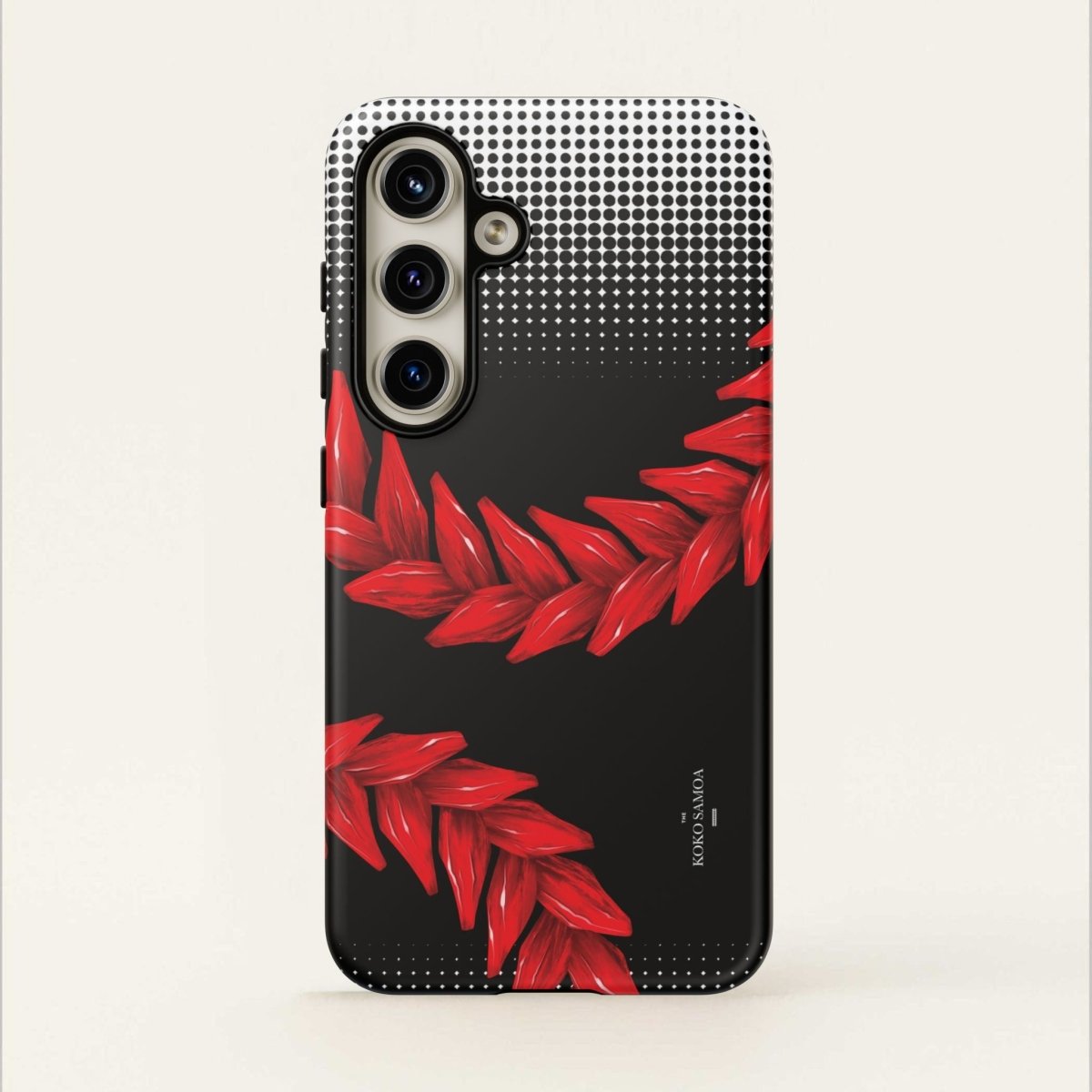 Printify Tough Phone Case featuring Ula Fala design, durable protection for smartphones with vibrant Samoan-inspired artwork.