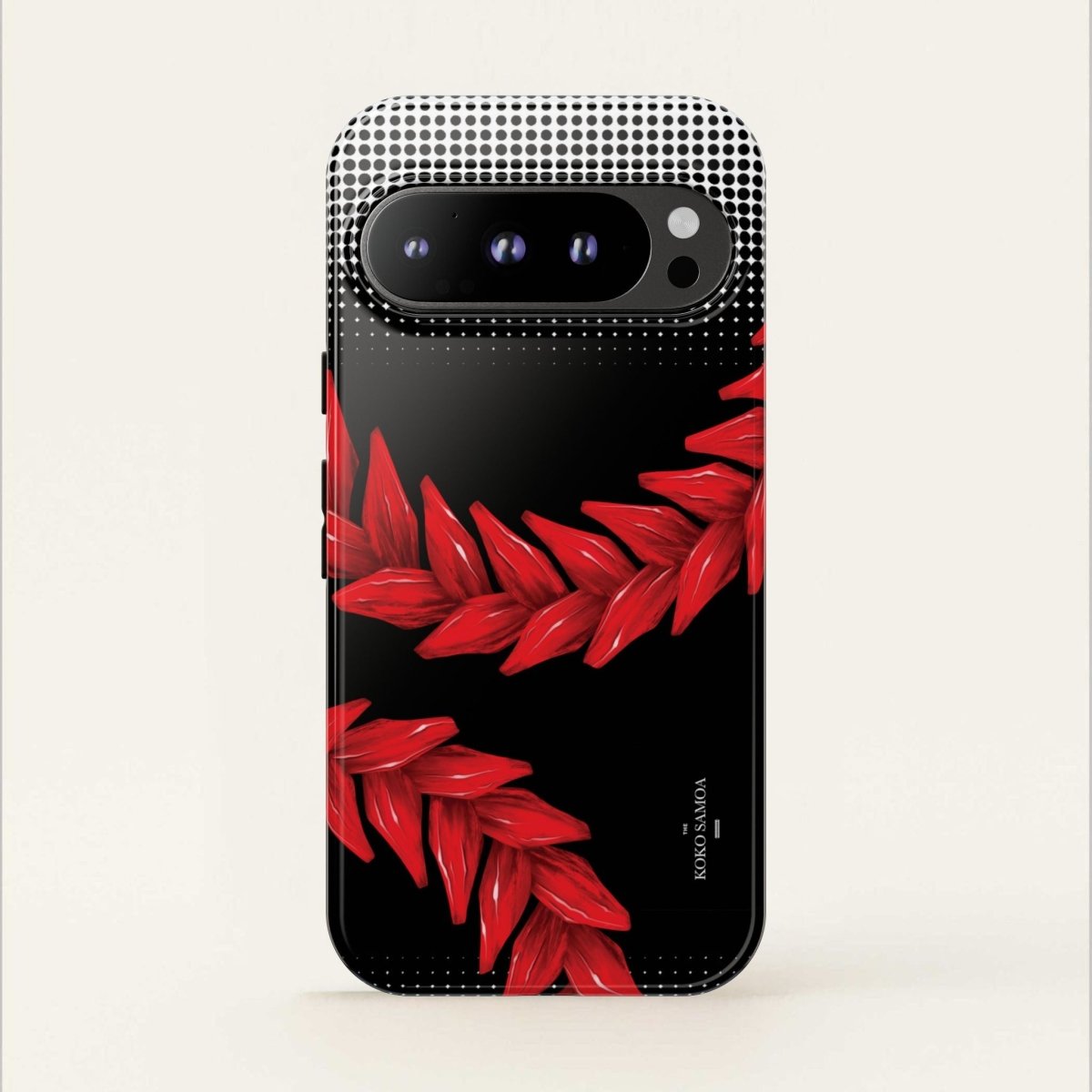 Durable Ula Fala Tough Phone Case by Printify for AU, NZ, and USA, featuring vibrant Polynesian design on a protective phone cover.