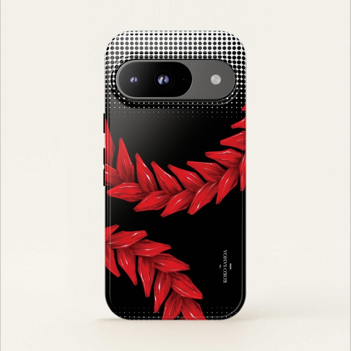 Durable Printify Tough Phone Case featuring Ula Fala design with Koko Samoa pattern for AU, NZ, and USA models.