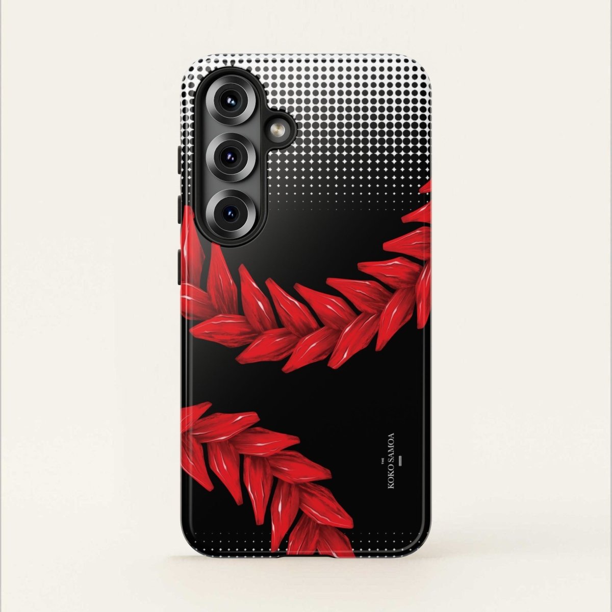 Printify Tough Phone Case with Ula Fala design, durable cover featuring vibrant Polynesian artwork for AU, NZ, and USA.