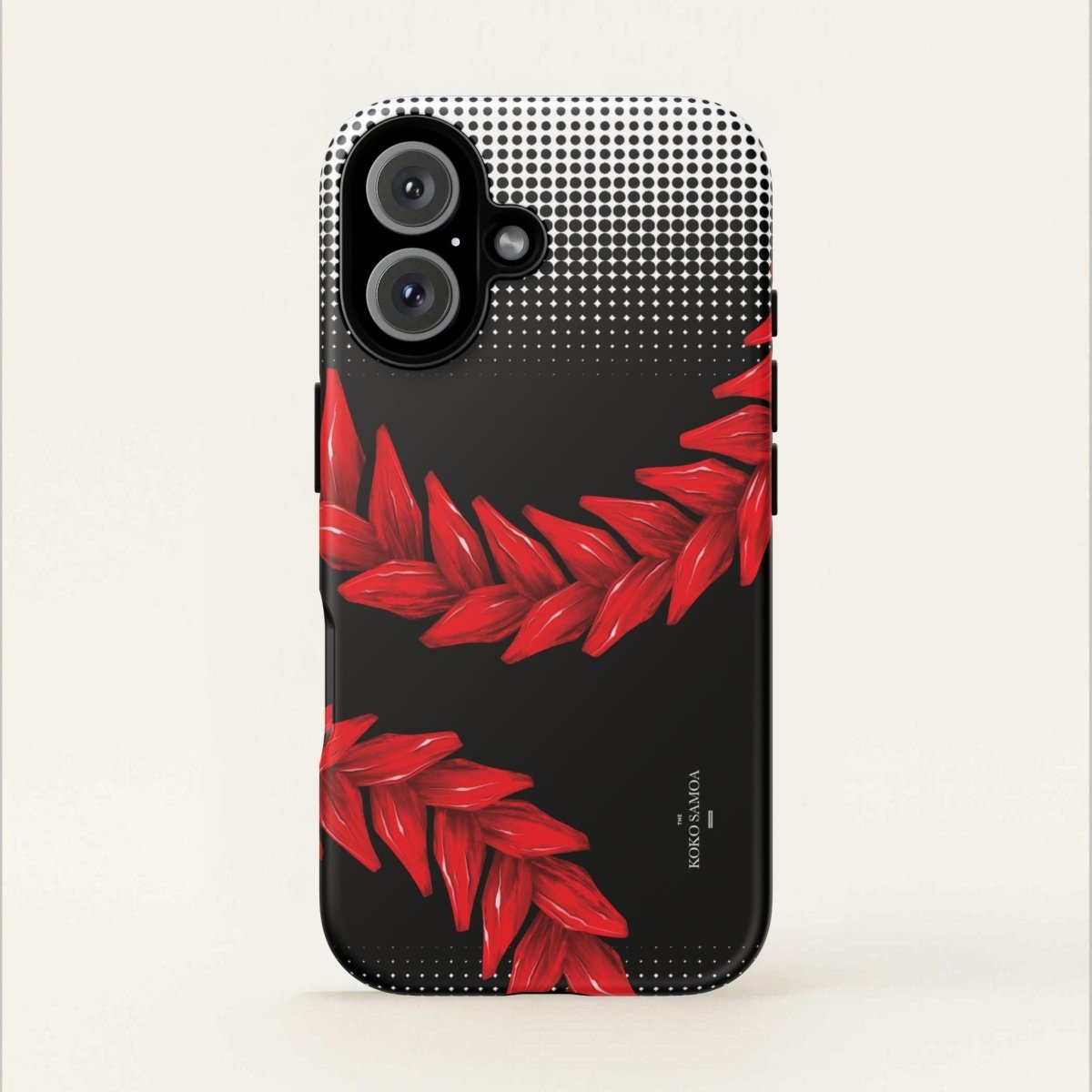 Printify Tough Phone Case featuring Ula Fala design, durable protective cover for smartphones with vibrant Polynesian artwork.