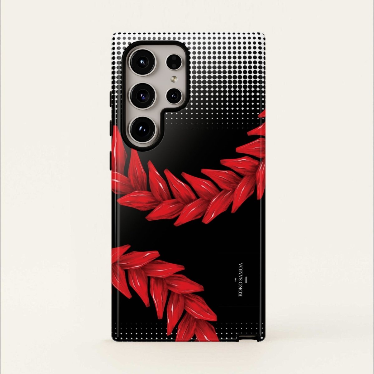 Printify Tough Phone Case featuring Ula Fala design, durable protective cover for smartphones with vibrant Polynesian artwork.