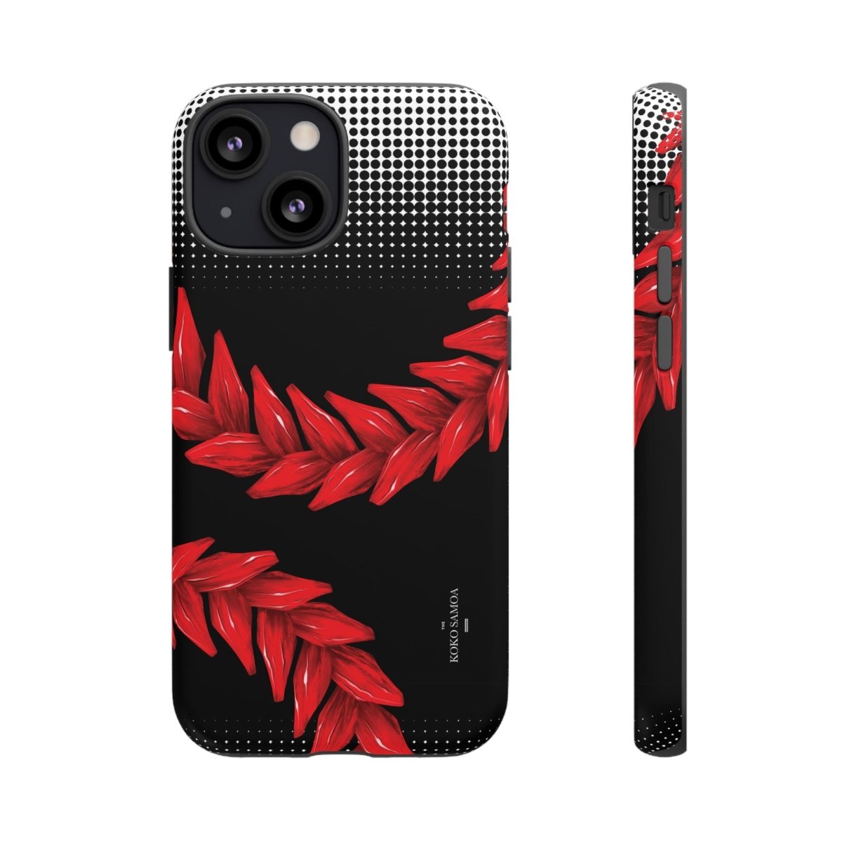 Printify Tough Phone Case featuring Ula Fala design, durable protective cover for smartphones with vibrant Samoan artwork.