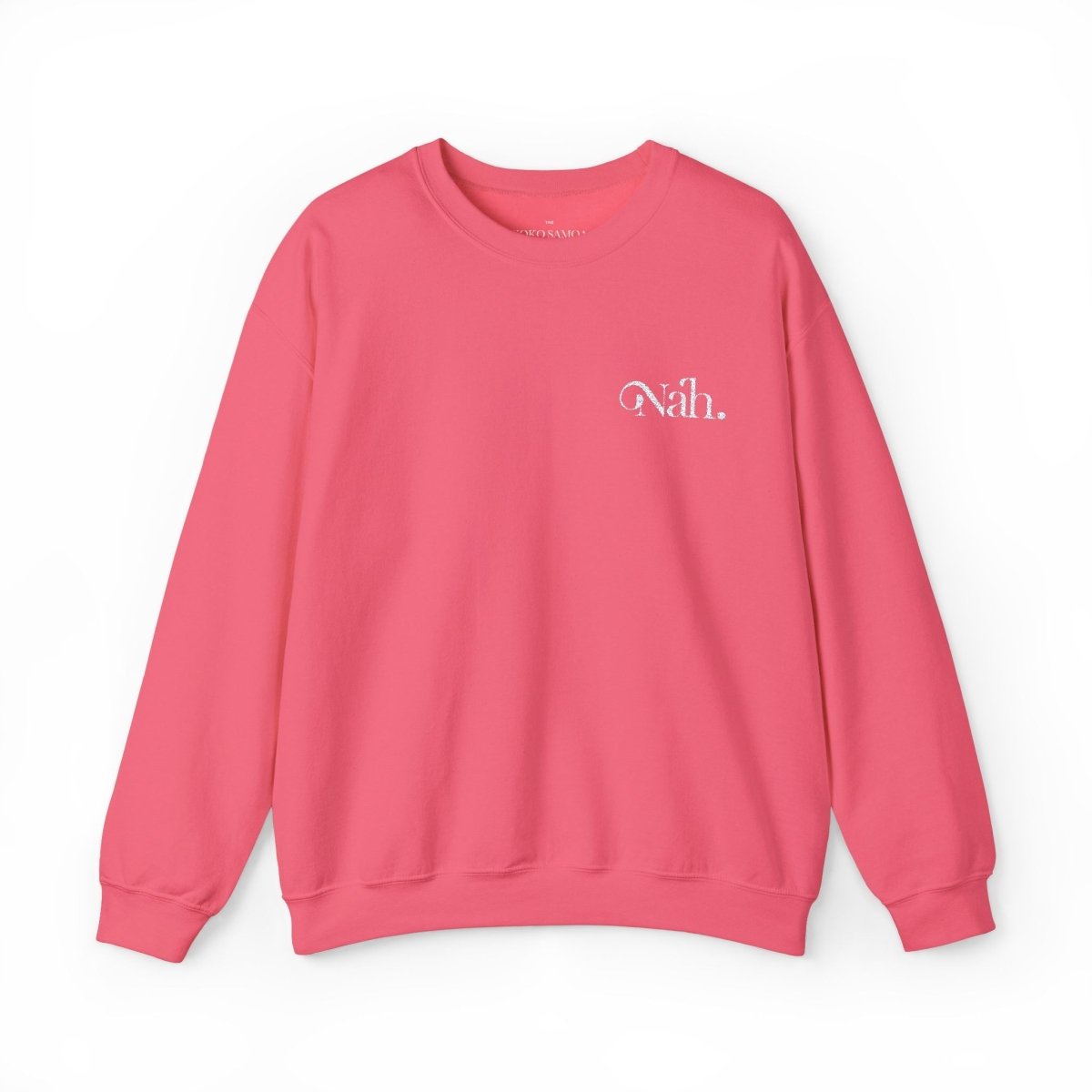 Unisex Heavy Blend Crewneck Sweatshirt - Nah Valentine's - White Embroidered - The Koko Samoa