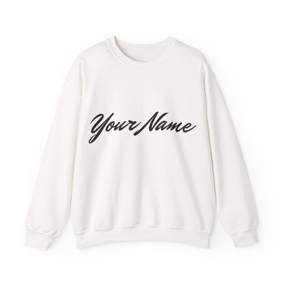Unisex heavy sweatshirt by The Print Bar with personalized design, featuring a comfortable fit in neutral fabric.