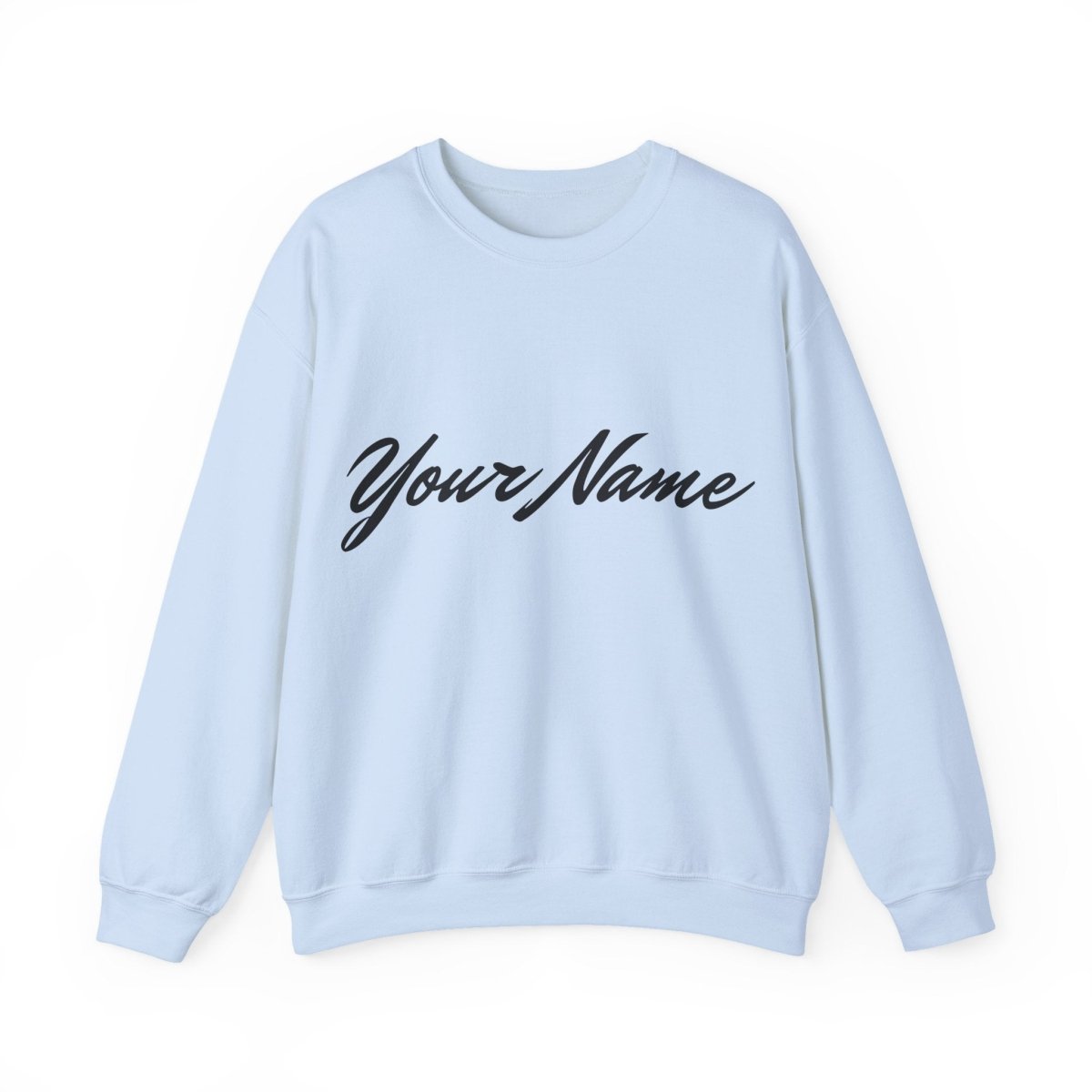 Unisex heavy personalized sweatshirt by The Print Bar featuring custom design on a cozy, durable fabric.