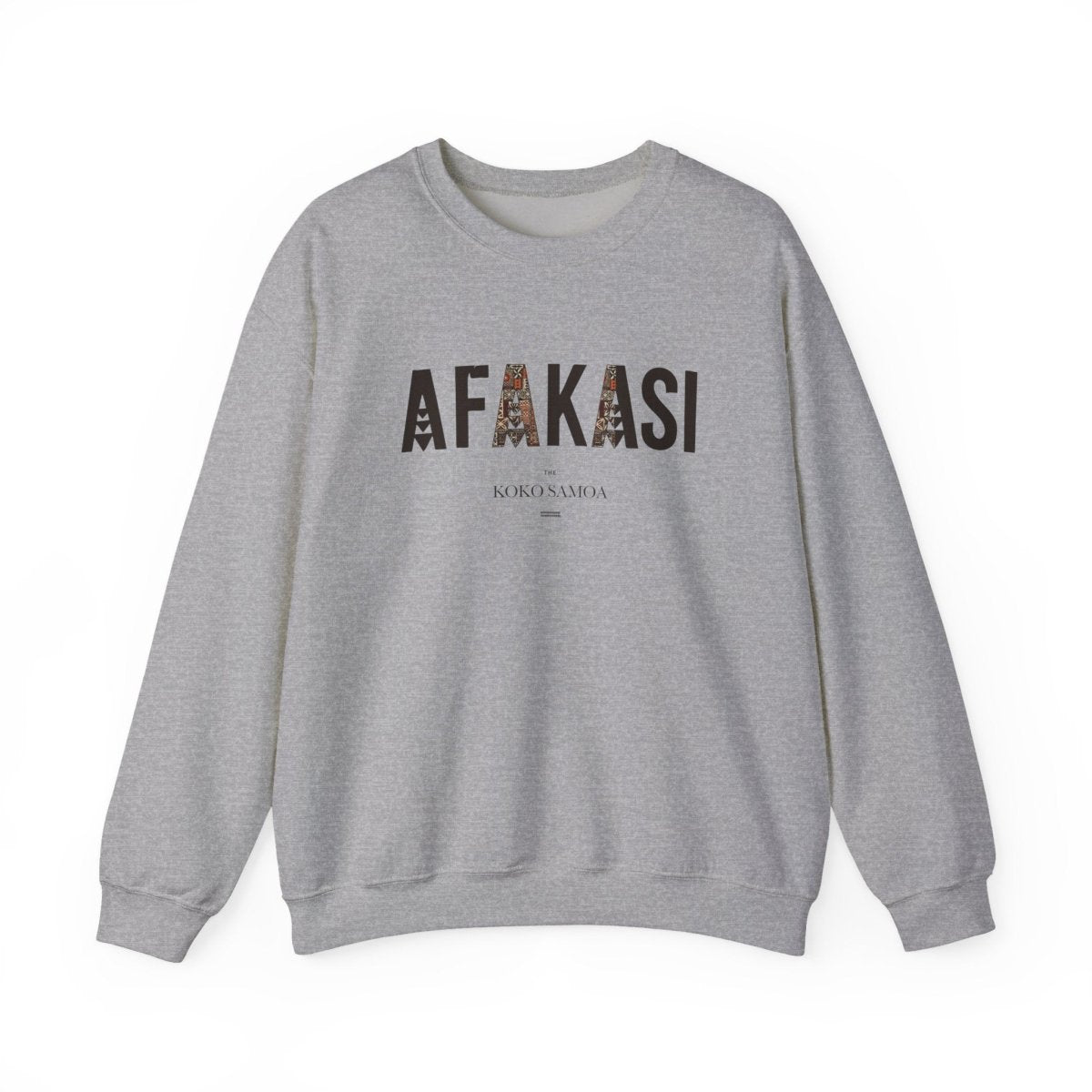 Unisex heavy personalised Afakasi sweatshirt by The Print Bar featuring custom design in AU/NZ style, casual and comfortable.