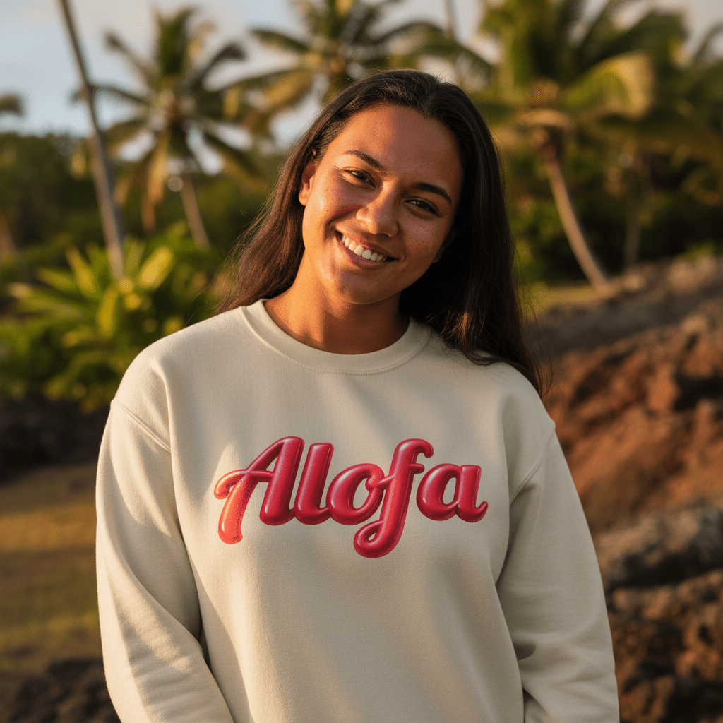Unisex Heavy Sweatshirt - Alofa - AU/NZ/USA - The Koko Samoa
